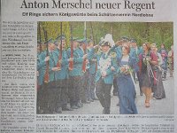 2013.06.20 - Anton Merschel neuer Regent - Elf Ringe sichern Koenigswuerde beim Schuetzenverein Nordlohne - GN-B